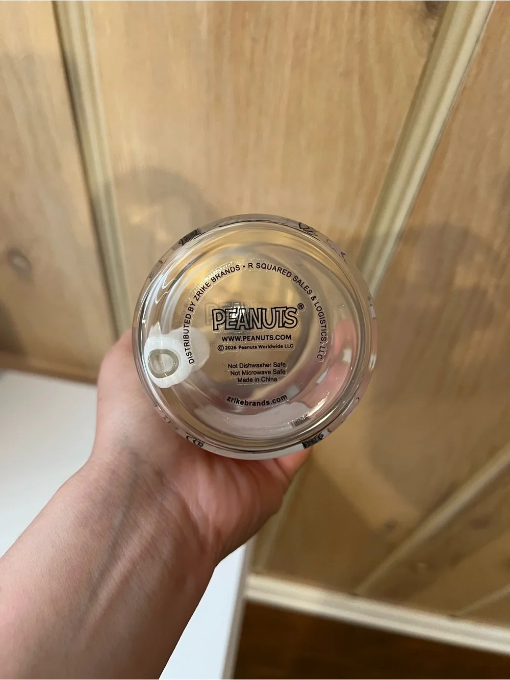Peanuts Snoopy Glass Sipper with Straw